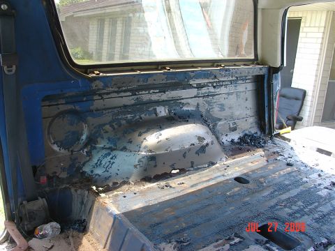 1989 Ford Bronco - A little more stripper when it's cooler outside and it should come off really easy. I think the wire wheel would clean it up pretty easy as…