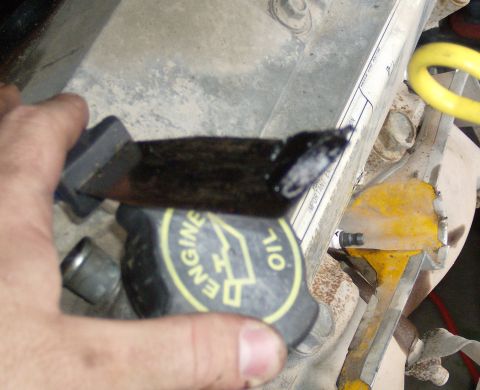 1990 Ford Bronco - The thickest of the sludge that I cleaned out.