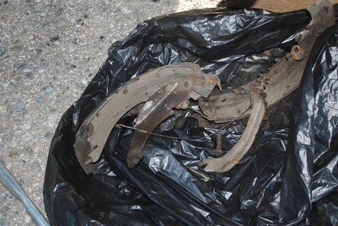 1996 Ford Bronco - This fell out when we removed the drum!!! Not one piece was still attached tot he backing plate