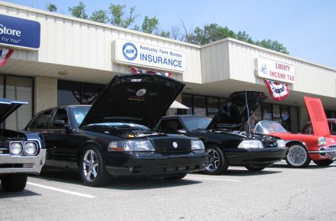 2003 Mercury Marauder - MM.net member Jinxed's '93 Mustang and my Marauder.