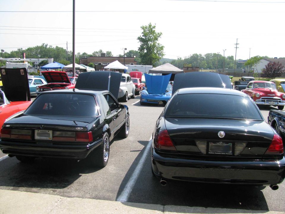 Rear view of a black 2003 Mercury Marauder