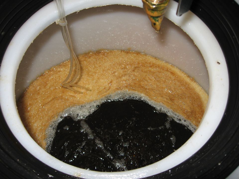 ...and then the mat of soap forms and you can skim it out.