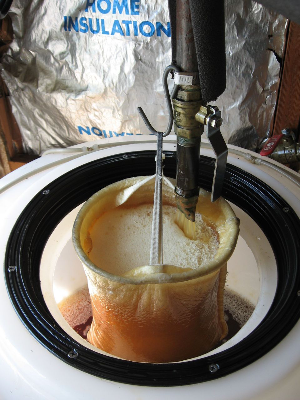 Then the suspended soap is filtered out...I go down to 1 micron filtration.
