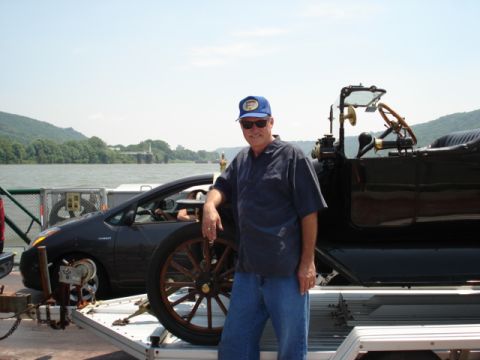 1909 Ford Model T - Crossing the Ohio River with my 1915 touring