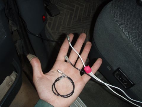 1992 Ford Bronco - wire harness for 4x rock lights short black wire - ground long black wire - to switch white wire - goes to lights