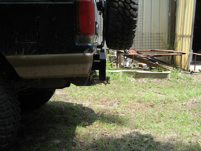 1995 Ford Bronco rear bumper with spare tire mount and tire