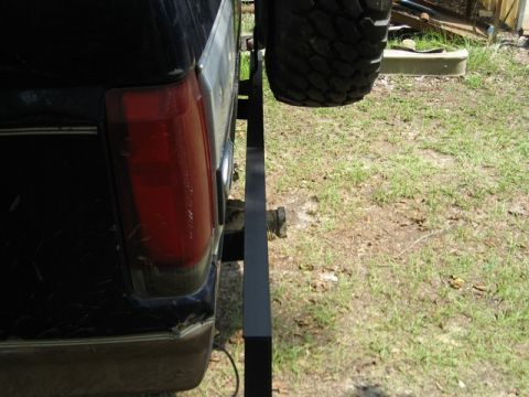 1995 Ford Bronco - The rear bumper and a mounted spare tire are visible on this truck.