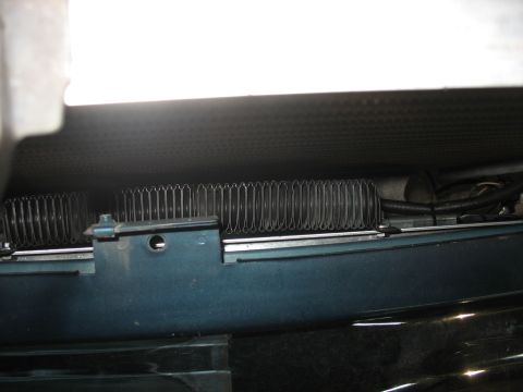 1995 Ford C-350 (Centurion Conversions) - Close-up view of a ribbed intercooler hose, likely part of a vehicle's cooling system.
