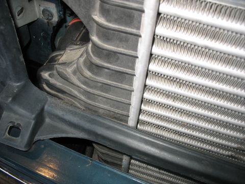 1995 Ford C-350 (Centurion Conversions) - The intercooler and associated ducting are visible in this close-up shot.