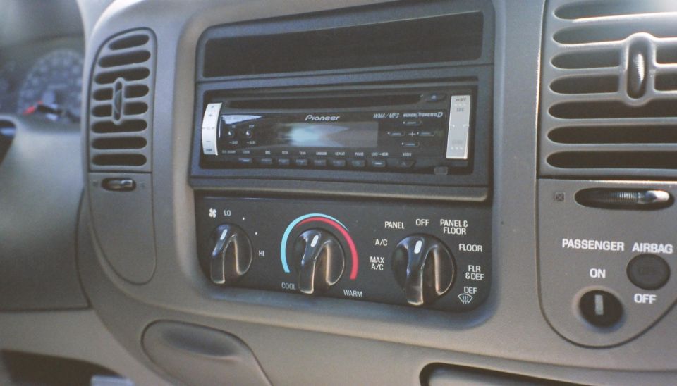 Dashboard with Pioneer stereo, climate controls, and passenger airbag indicator