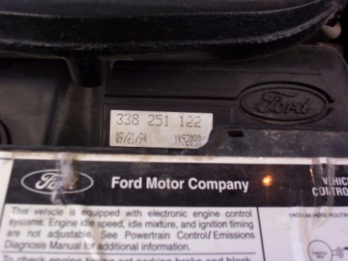 The manufacture date of the engine
