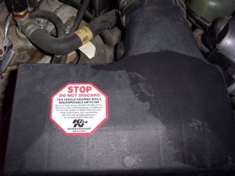 1995 Mercury Sable - K&N Sticker on Airbox Cover