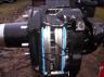 1996 Ford Bronco - Close-up view of a vehicle's rear axle assembly, showing the brake system components.