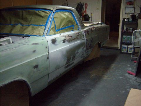 1967 Ford Ranchero - fit fenders and doors and masked for primer