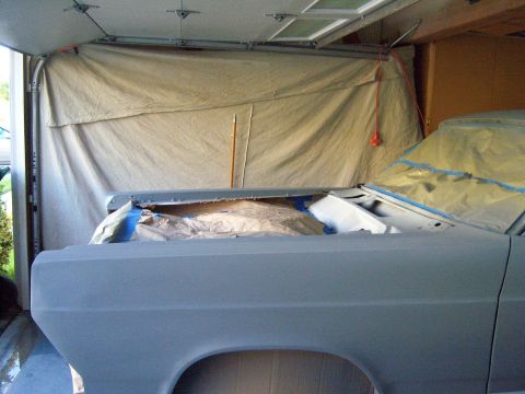1967 Ford Ranchero - Remember that fender i used a almost a full gallon of filler on and sanded it all off because it was my first time doing body work... Not s…