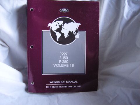 2007 Ford Mustang - Photograph of the maroon Ford 1997 F-150/F-250 Workshop Manual Volume 1B cover.