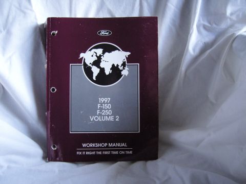 2007 Ford Mustang - Photograph of the maroon Ford 1997 F-150/F-250 Workshop Manual Volume 2 cover.