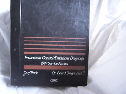 2007 Ford Mustang - Photo of a Ford 1997 Powertrain Control/Emissions Diagnosis Car/Truck On Board Diagnostics II service manual cover.