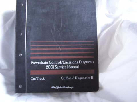2007 Ford Mustang - Photo of a Ford Motor Company 2001 Powertrain Control/Emissions Diagnosis Car/Truck OBD II service manual cover.