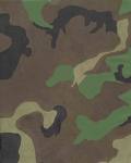 1991 Ford Bronco - The image shows a close-up of a camouflage fabric pattern with irregular shapes in shades of brown, green, and black.