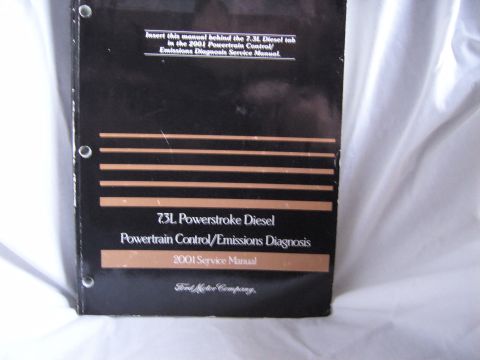 2007 Ford Mustang - Black front cover of the Ford 7.3L Powerstroke Diesel powertrain control and emissions diagnosis 2001 service manual.