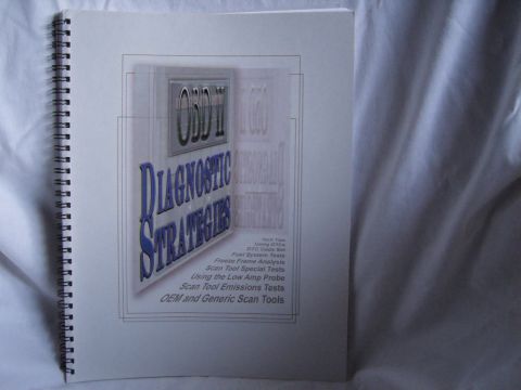 2007 Ford Mustang - Spiral-bound front cover of an OBD II Diagnostic Strategies automotive training manual.