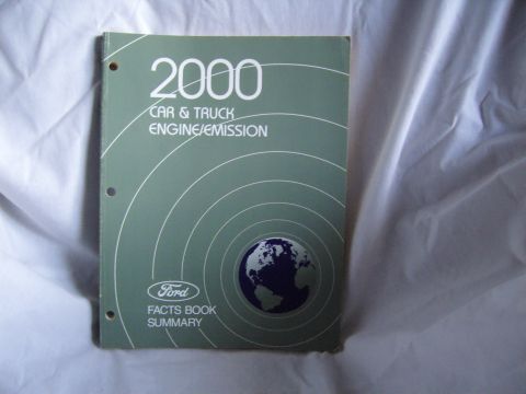 2007 Ford Mustang - Green front cover of the Ford 2000 Car & Truck Engine/Emission Facts Book Summary.