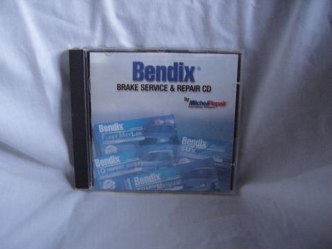 2007 Ford Mustang - Photograph of a Bendix Brake Service & Repair CD-ROM by Mitchell Repair in a jewel case, not a document page.