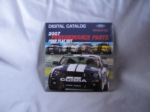2007 Ford Mustang - Photograph of the Ford Racing 2007 Performance Parts digital catalog CD case, not a document page.