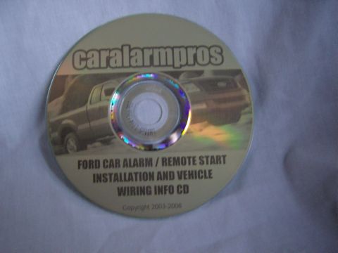 2007 Ford Mustang - Product photo of a caralarmpros installation/wiring info CD, not a technical document.