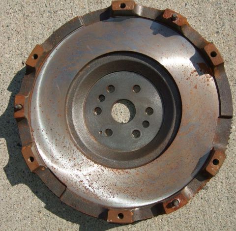 1992 Ford Probe - A rusty flywheel is shown, likely a replacement part for a vehicle. The registry claims it is from a 1992 Ford Probe, but this cannot be co…