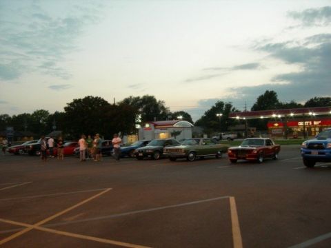 1972 Plymouth Valiant - in the lineup with my brothers' and sisters' cars- sticks out and shines, doesn't she?