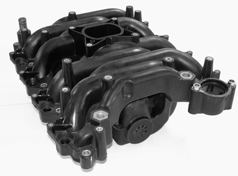 2007 Ford Mustang - Photo of a physical plastic intake manifold, not a technical document.