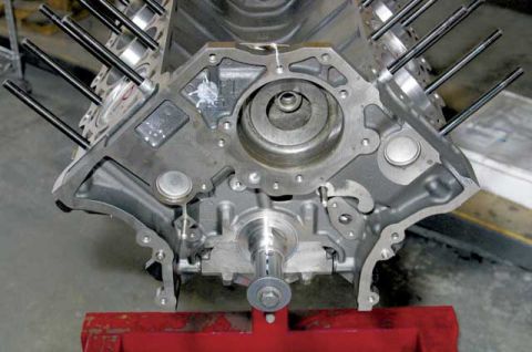2007 Ford Mustang - Photo of a physical engine block, not a technical document.