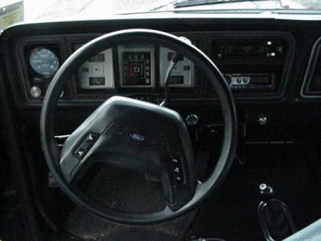 1979 Ford Bronco - Interior view of a 1979 Ford Bronco, showing the dashboard, steering wheel, and center console.