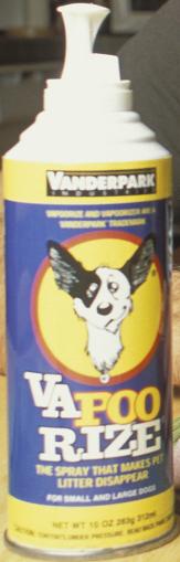 1992 Ford Bronco - A can of Vanderpark Va-Poo-Rize spray is shown. The spray is advertised as "THE SPRAY THAT MAKES PET LITTER DISAPPEAR".