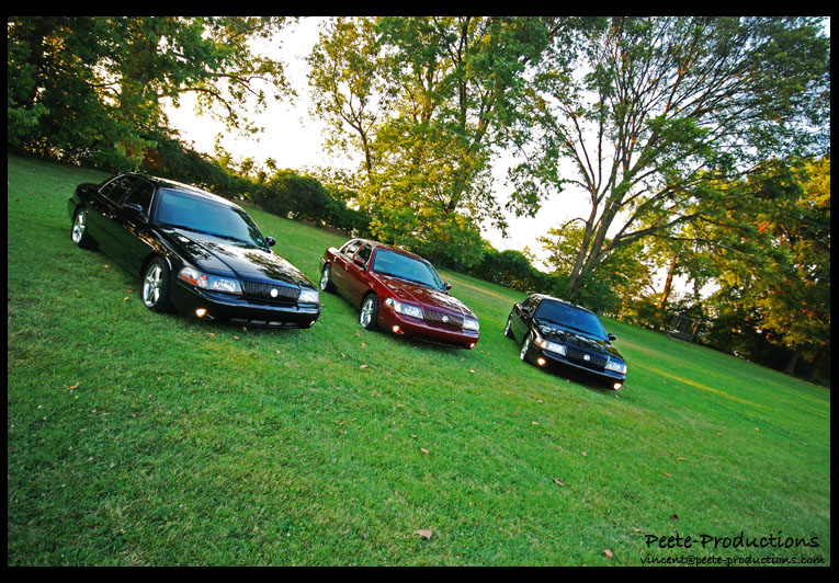 Local Mustang summer meet. L to R: Embassy, MM2004, Drewstang