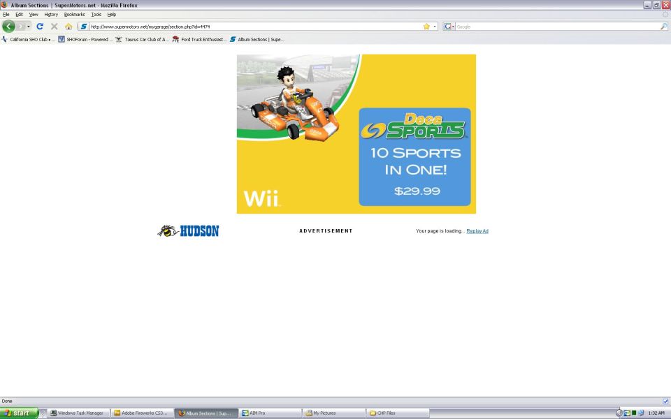 Advertisement for Wii 'Does Sports 10 Sports in One!' game priced at $29.99, with a cartoon character on a go-kart