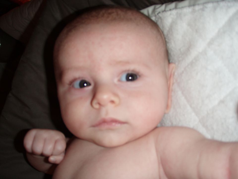 Close-up of a baby's face.