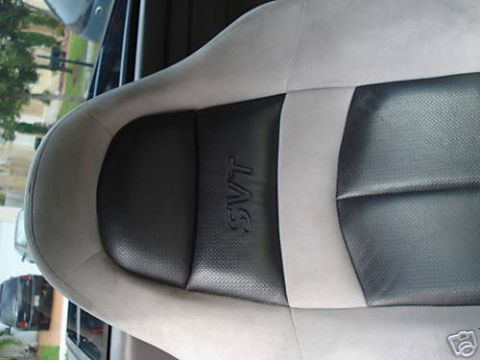 2007 Ford Mustang - Interior view of a car seat with 'SVT' badging.