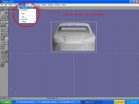 2004 Jeep Wrangler - 3D model of a race car displayed in a computer program, showing the rear view.