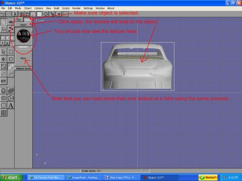 2004 Jeep Wrangler - A 3D modeling software interface displays a car model with texture application tools visible on the left.