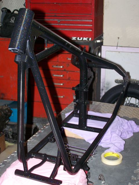 1988 Suzuki Samurai - frame view under the house (artificial lighting)