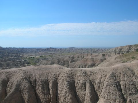 1996 Ford Bronco - A vast expanse of eroded geological formations under a clear blue sky.