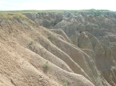 1996 Ford Bronco - The terrain of the Badlands national park features dramatic geological formations.