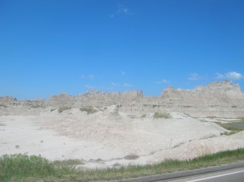 1996 Ford Bronco - Scenic view of the Badlands National Park, unique geological formations.