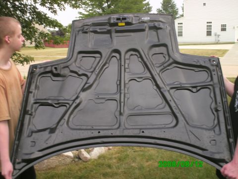 1994 Ford Probe - underside of #1 CF hood