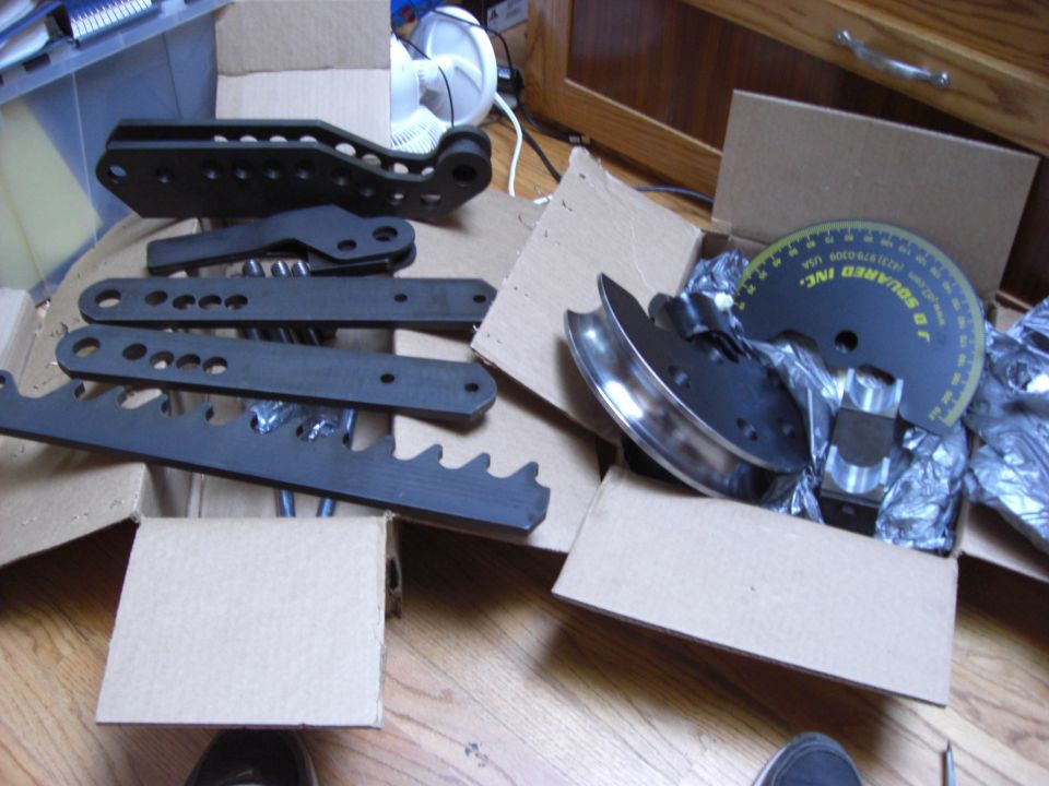 Metal fabrication parts and a JD Squared Inc. pipe bender die kit