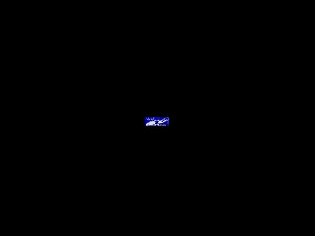 Small blue logo banner with white text on black background