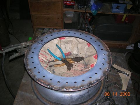 1985 Ford Bronco - first pass with welder, will wirewheel off and run a second pass.